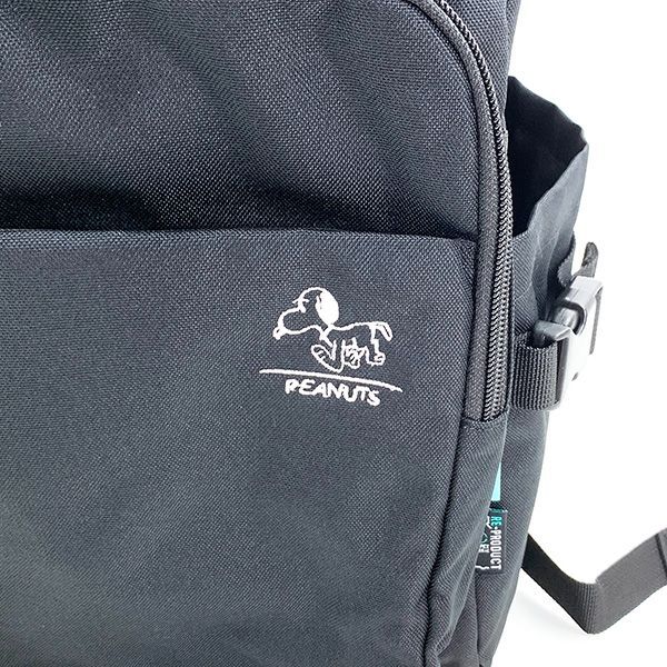 スヌーピー スクリュック RE-PET ブラック シンプル リュック 通勤 