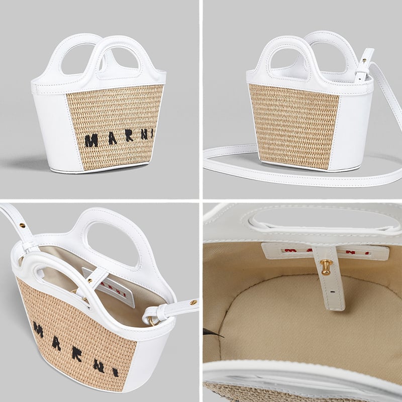 ラッピング無料】マルニ トロピカリア マイクロバッグ かごバッグ