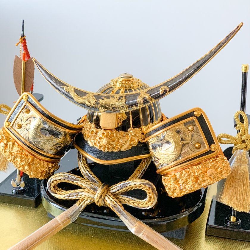 お名前木札プレゼント！五月人形 武将兜 コンパクトサイズ ケース飾り