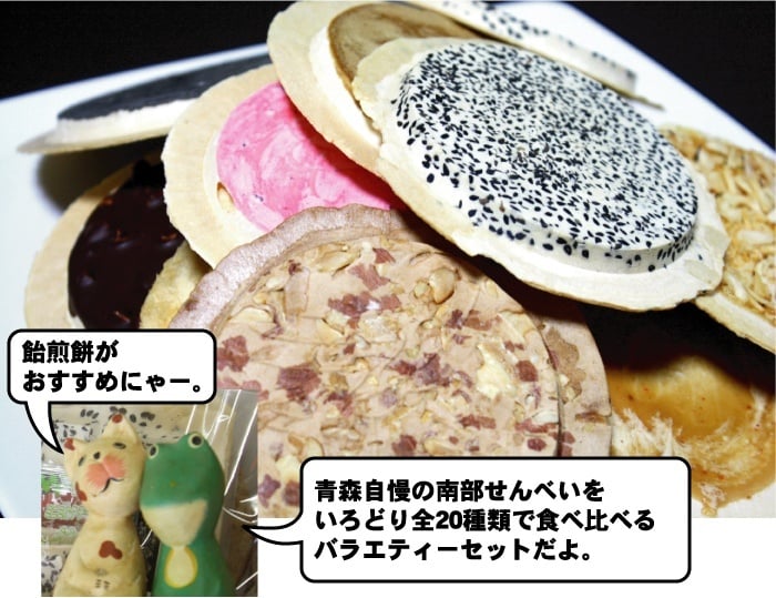 南部せんべい 彩り バラエティーセット 20種類/20枚入り 送料無料