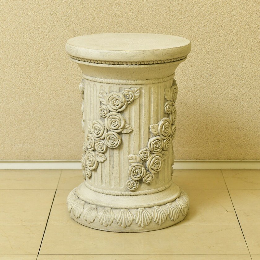 ガーデン雑貨 フラワースタンド 花台 古代ローマ風 コラム B 高さ46.5