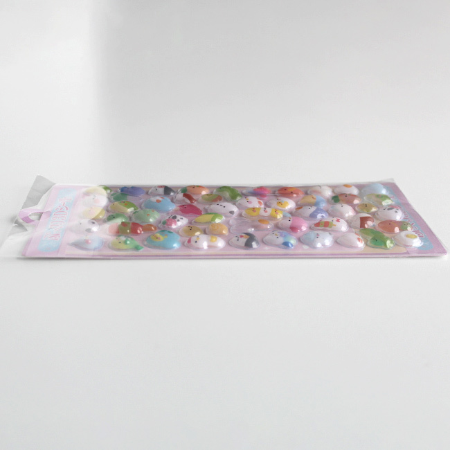 ぷくぷく3Dシール 《4枚セット》[シール ぷくぷく 立体 ぷくぷくシール