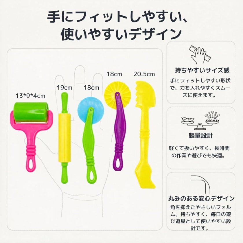 粘土ツールキット 20個セット 手作り粘土セット クラフト用DIYツール