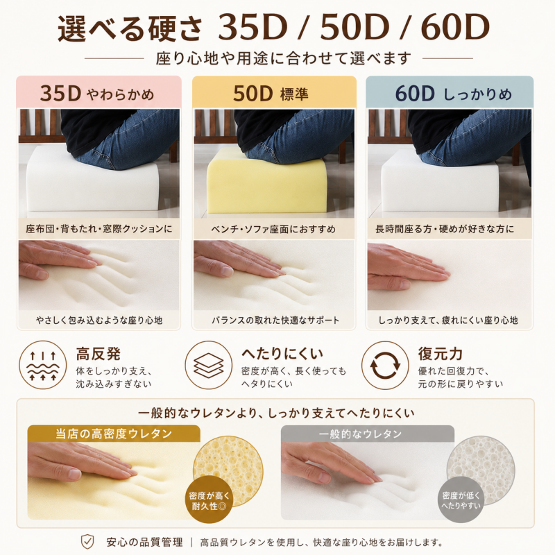ソファークッション オーダーメイド ベンチクッション サイズオーダー
