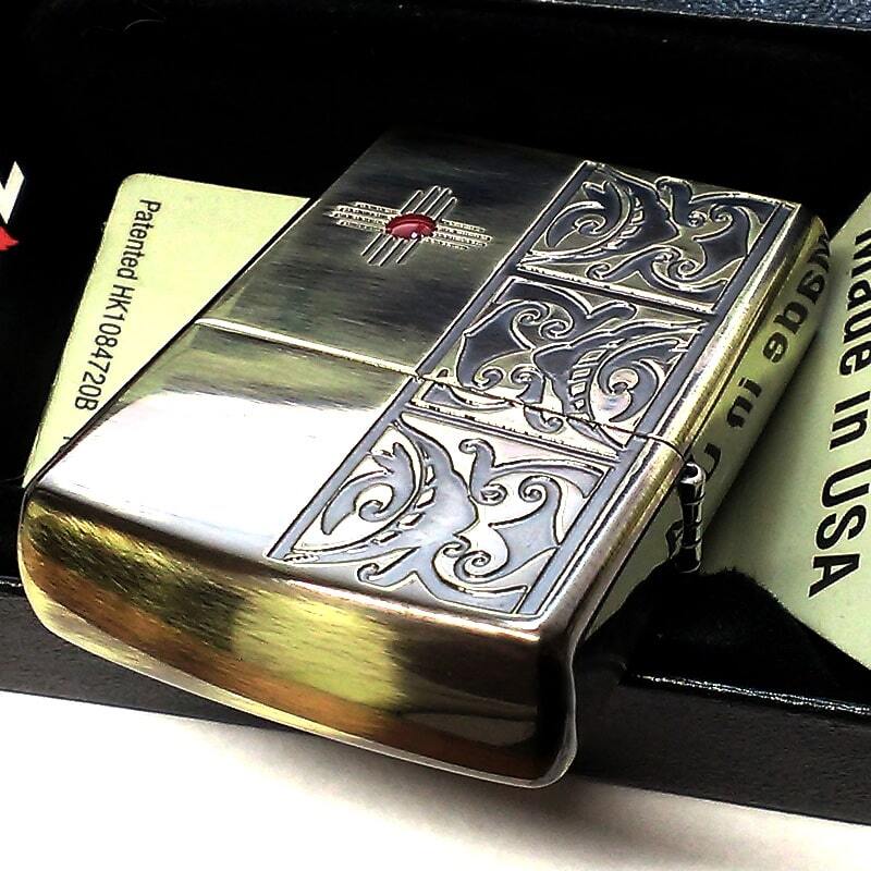 ZIPPO ネイティブアメリカン 両面加工 アンティーク ゴールド ジッポ