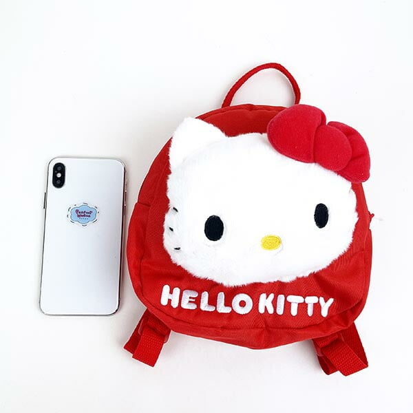 新品 限定品 サンリオ ハローキティ ぬいぐるみ型 ダイカットリュック タグ付き サンリオ ハローキティ キティちゃん キッズリュック レッド バッグ