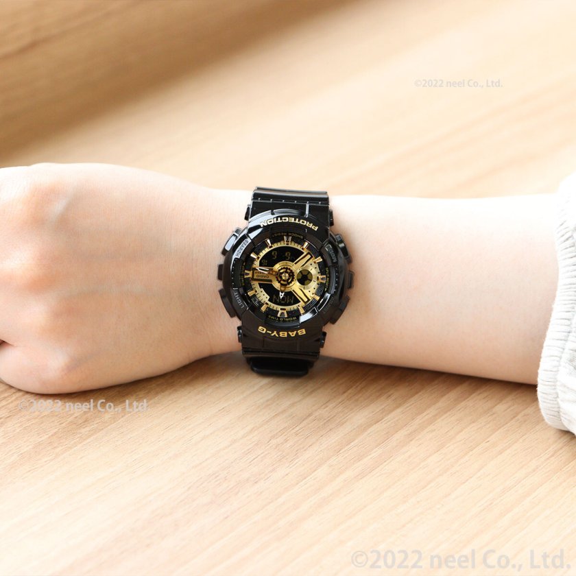 BABY-G カシオ ベビーG レディース 腕時計 ブラック×ゴールド アナデジ