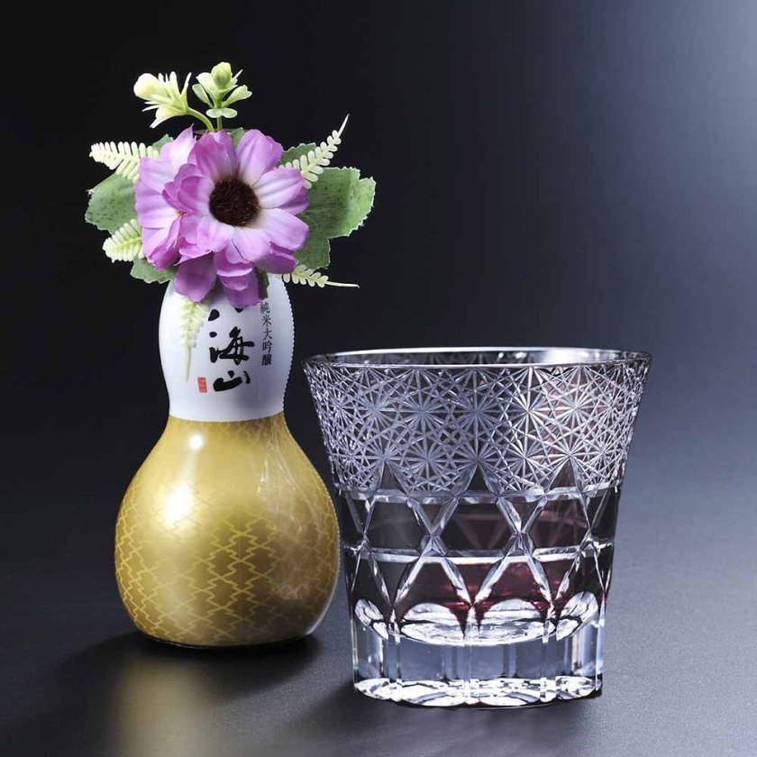 退職 異動 名入れ SXX 酒セット 切子 日本酒 八海山 純米大吟醸
