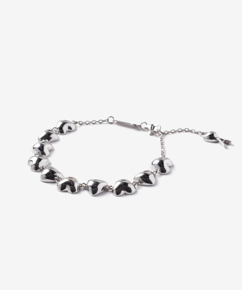 Ami Paris ハートロゴ ブレスレット シルバーカラー アミ パリス AMI PARIS METAL HEARTS BRACELET メタル ハート