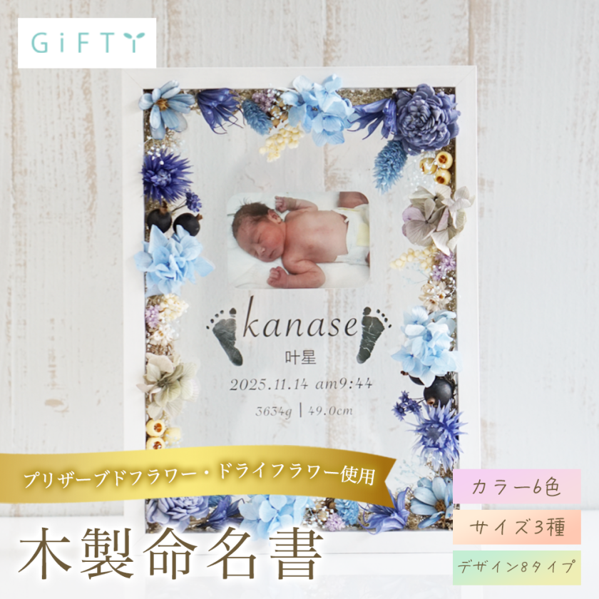 1歳 誕生日 木製フラワー パネル 名入れ 写真入り 2026年 一升餅