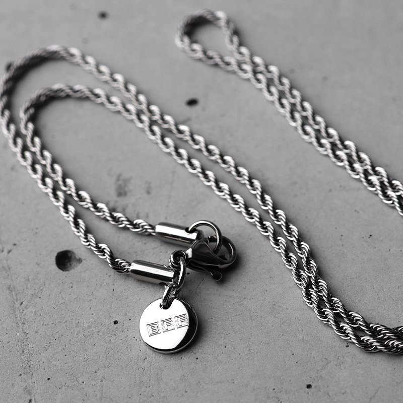 BFF ブランド コインネックレス シルバー 銀色 silver プルメリア ペア 