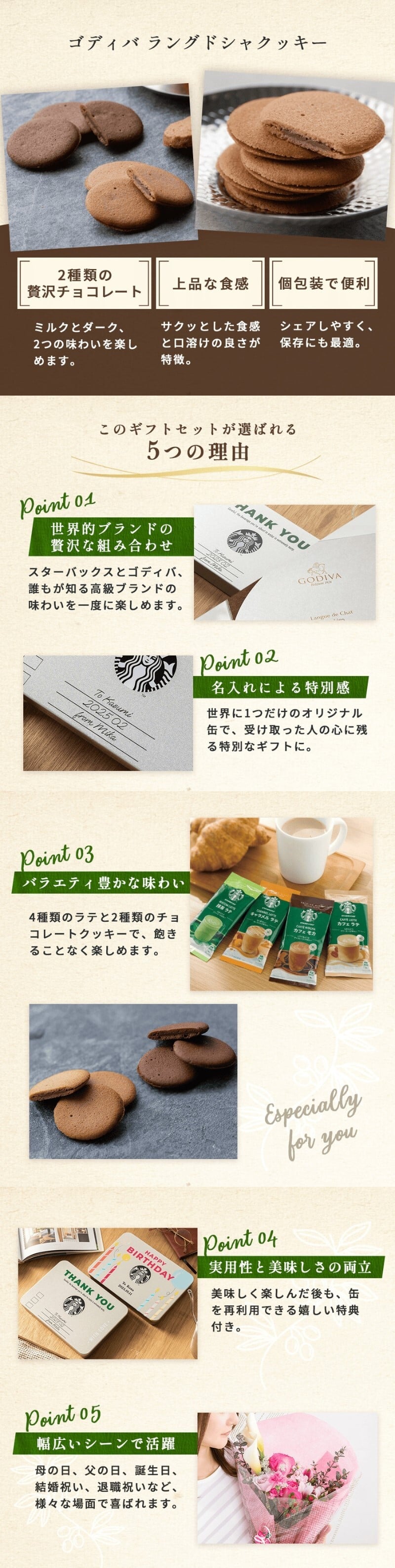 名入れ スターバックス ラテ セット & ゴディバ ラングドシャ クッキー