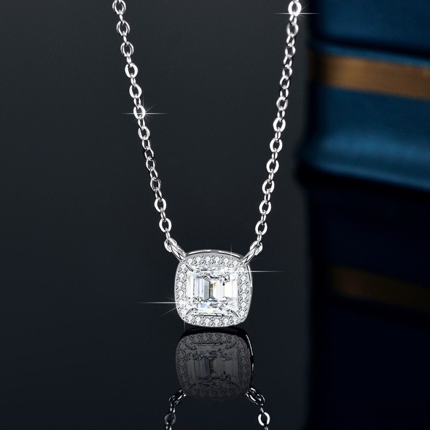 536 モアサナイト1ct S925 ネックレス プラチナ シルバーホワイト 楽天 