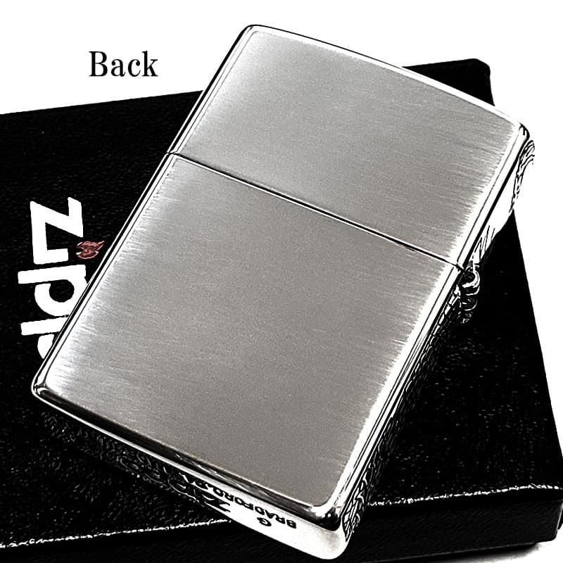 ZIPPO 和柄 三面加工 双龍 ジッポ ライター ツインドラゴン 銀燻し